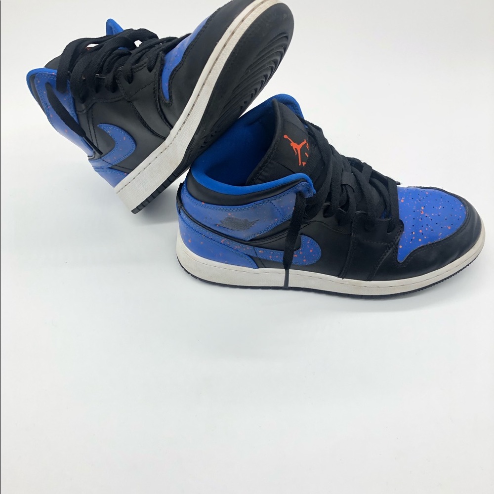 Air Jordan 1 Mid Royal Paint Splatter 6.5Y Nike
